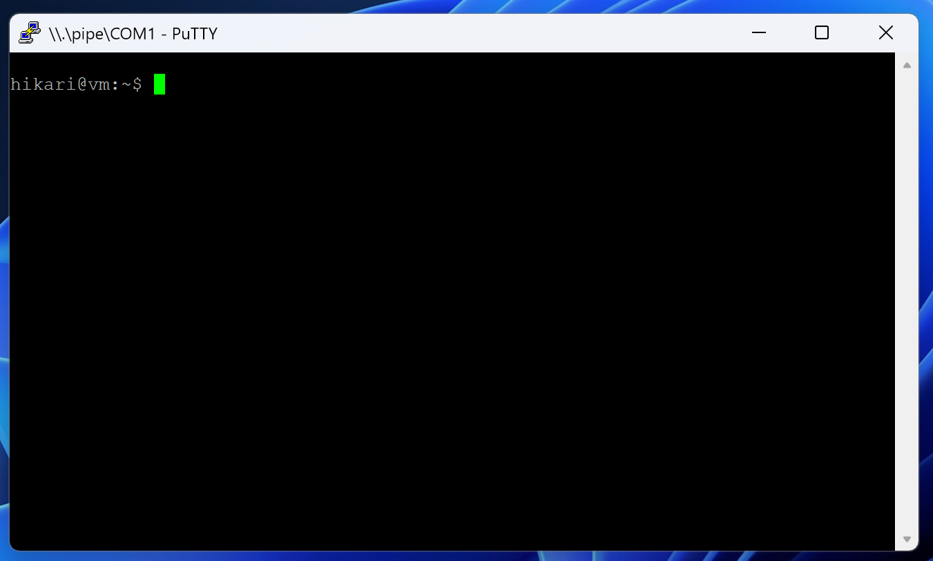 Connect Serial port of Ubuntu on Hyper-V from PuTTy